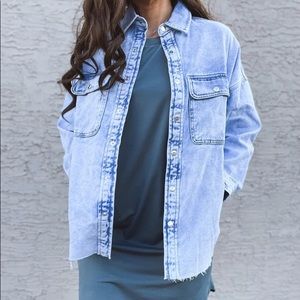 Mavi Tamara Bleached Denim Jacket/Shacket